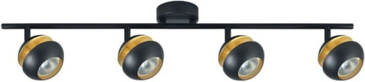 Akunadecor 4 Beethoven-Gelenkstrahler Beethoven Schwarz/Gold Für Badezimmer,