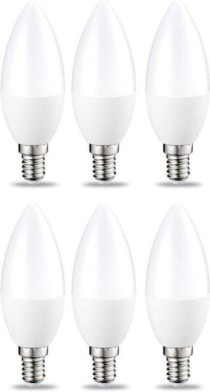 Ugreat - Dimmbare E14-LED-Glühbirne in Kerzenform, 5 w entspricht 40 w, Warmweiß 2700 k, 470 lm, B35-Kerzenbirne mit kle...