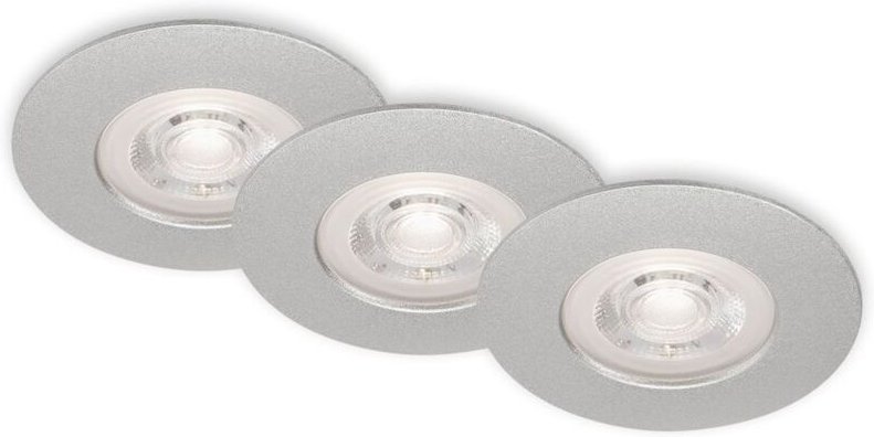 Briloner - led Einbauleuchten Einbaustrahler Bad 3er Set dimmbar chrom 4,9W Ø9cm