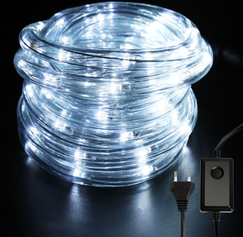 Thumbnail - ALOVZE LED-Lichterkette für den Außenbereich, Dekoration und Netzteil, Kaltweiß, 10 m