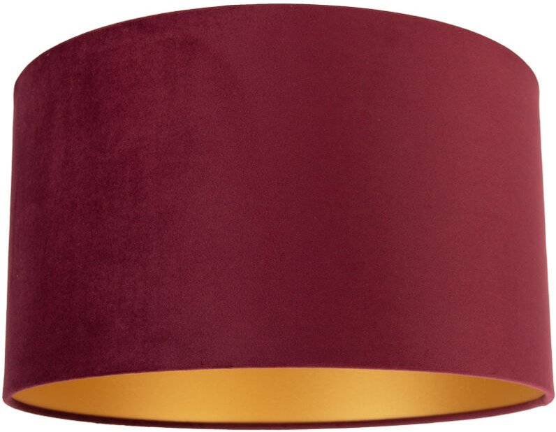 Velour Lampenschirm rot 35/35/20 mit goldener Innenseite