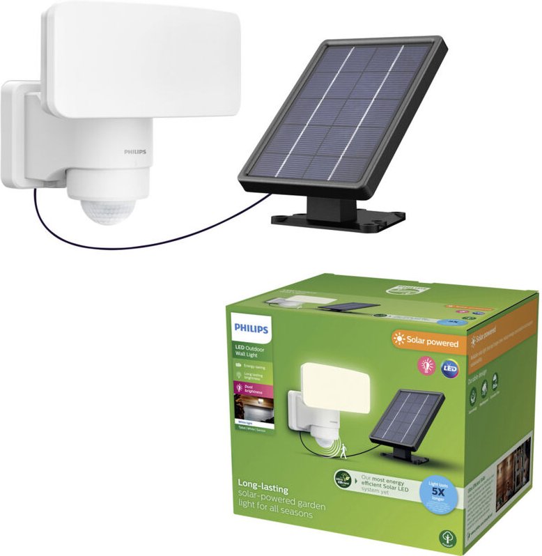 Philips Solar Wandleuchte Tylus weiß 18,5 x 21 x 17 cm warmweiß