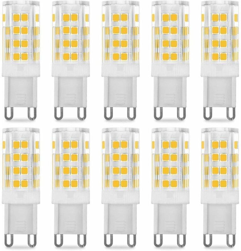 Aiperq - ymyny G9 LED-Glühbirne, 5 w, entspricht 40 w, Warmweiß 3000 k, 220 – 240 v, 360 ° Abstrahlwinkel, 10er-Pack