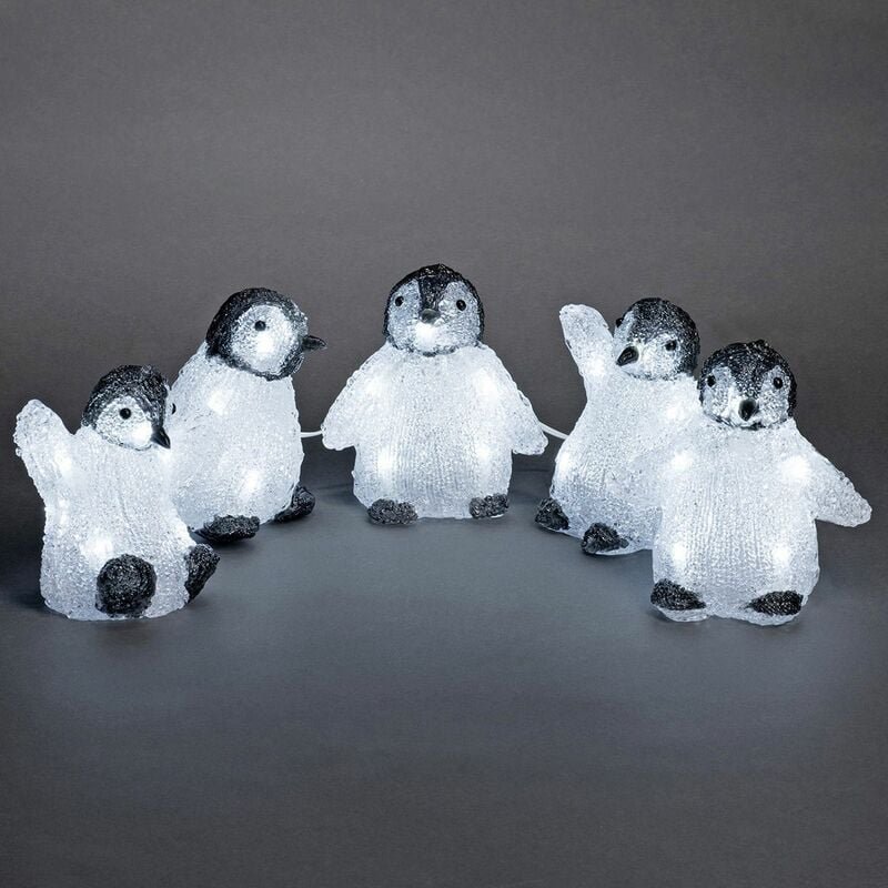 Konstsmide Lichterkette Acryl LED Babypinguine 5 er Set LED-Figuren