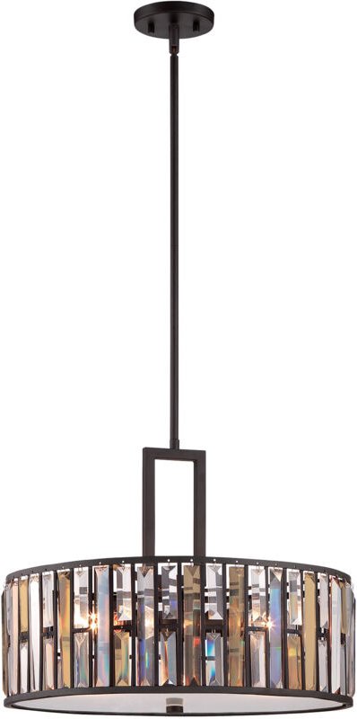 Gemma - 3 Licht Decke Anhänger Vintage Bronze, E27 - Elstead