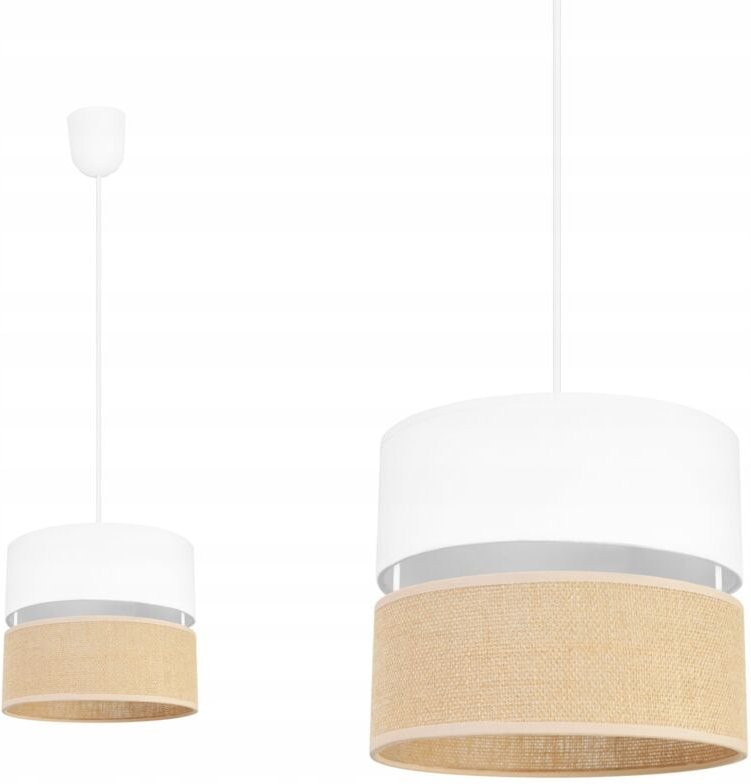 Hängelampe, Deckenleuchter, Lampenschirm 20 cm, weiß