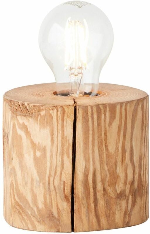 Thumbnail - Lampe, Trabo Tischleuchte 10cm kiefer gebeizt, Holz, 1x A60, E27, 25W,Normallampen (nicht enthalten) - Brilliant