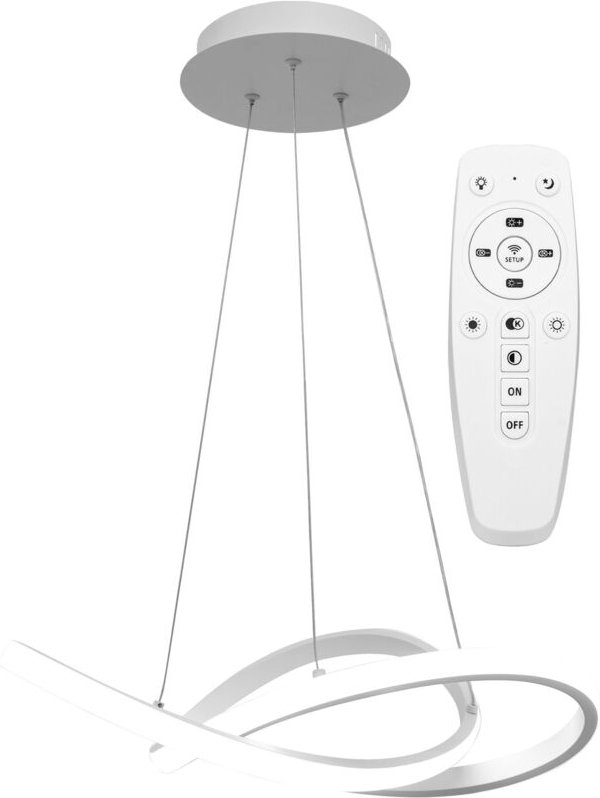 Toolight - hängelampe ring modern led+fernbedienung APP392-CP white