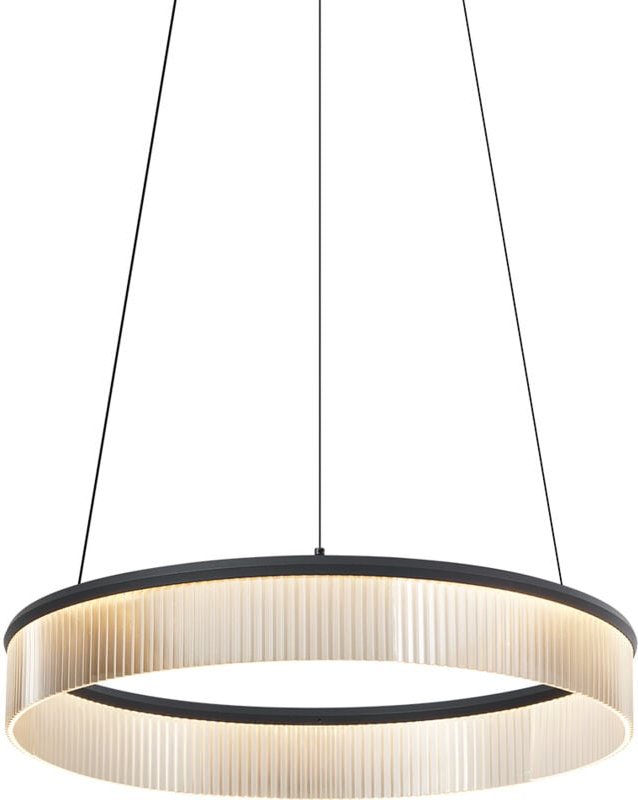 Moderne Hängelampe schwarz 59cm inkl. led 3-Stufen-Dimmbar - Anello Chandelier