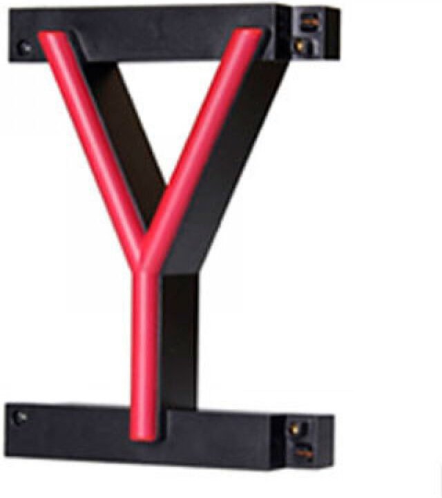 Buchstaben led Neon y Breite 105Mm Höhe 161Mm Hintergrund 38Mm