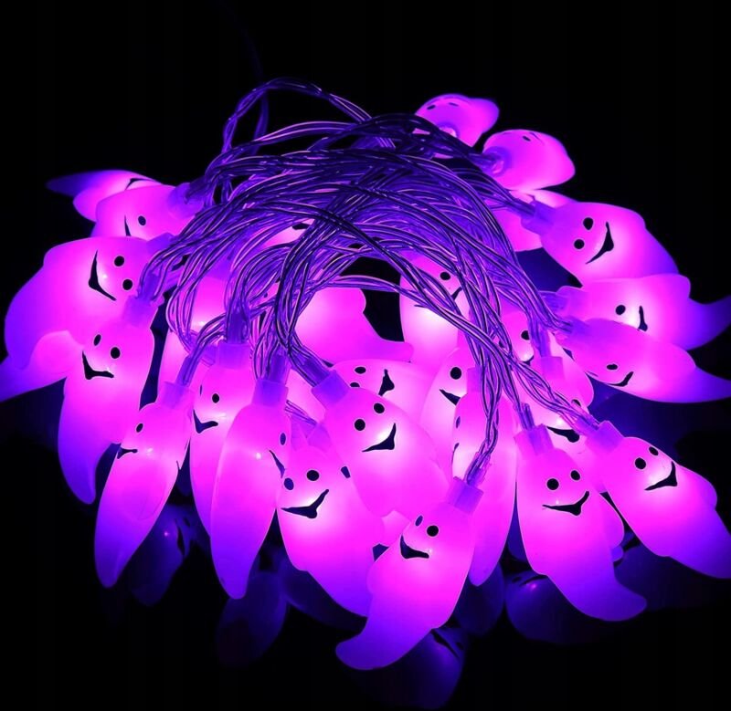 LED Lichterkette 30 LED Halloween Geister