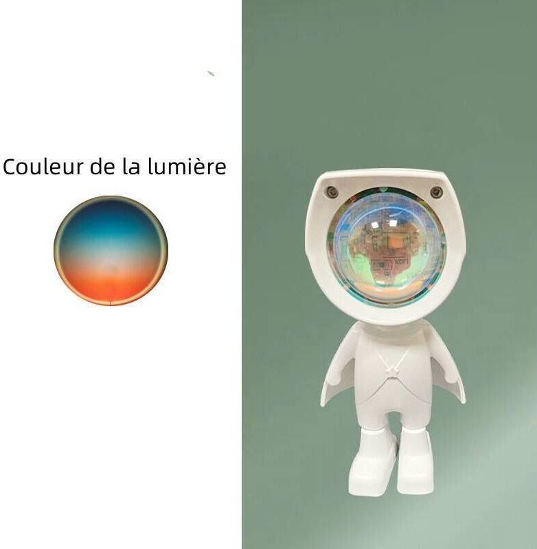 Astronauten-Sonnenuntergangsprojektorlampe, USB-Sonnenuntergangslicht, 360 ° drehbare Sonnenuntergangslampe, für Fotogra...
