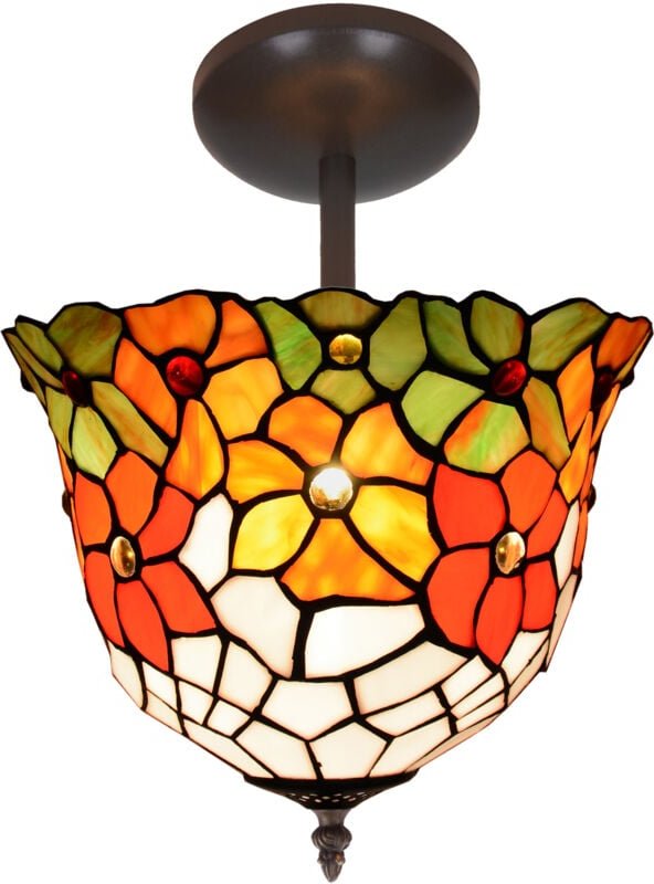 Deckenleuchte mit niedrigem Deckendurchmesser und Schirm der Bell-Serie mit 40 cm Durchmesser