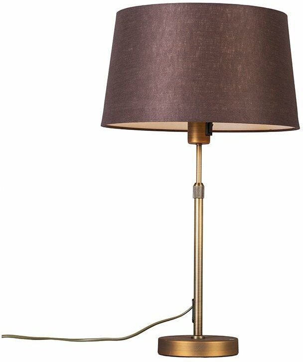 Tischlampe Bronze mit Schirm braun 35 cm verstellbar - Parte
