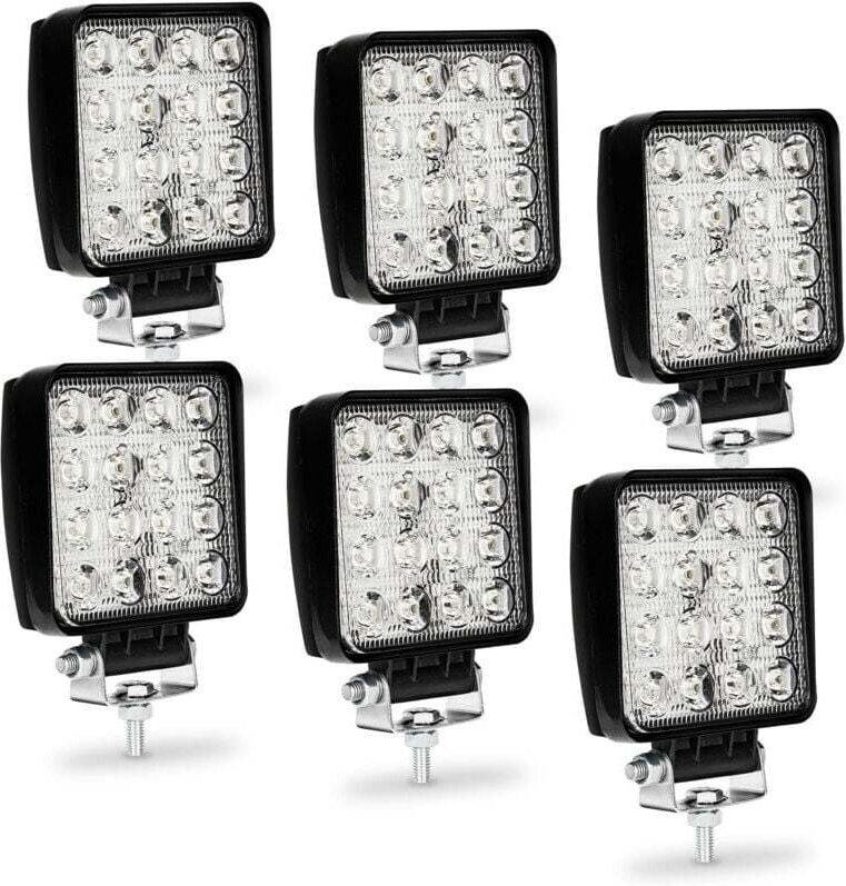 ALOVZE 6 LED-Leuchten mit 48 W quadratischer LED-Leuchte und 16 LED-Leuchten mit 3 Watt von Auto Barca