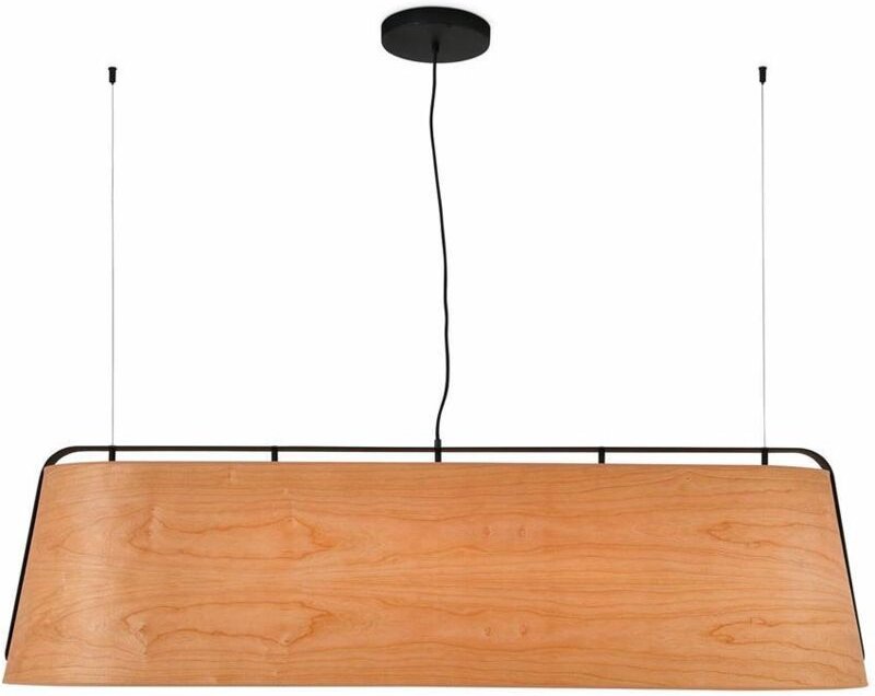 Faro Stood - 5 Licht Decke Anhänger Bar schwarz und Kirschholz, E27