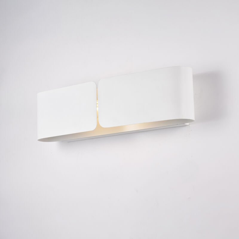 Hug - Wandleuchte mit lasergeschnittenem Diffusor aus weiß lackiertem Eisen, 2 Lichter .45 - P.10 - BL316-AP2-BCO