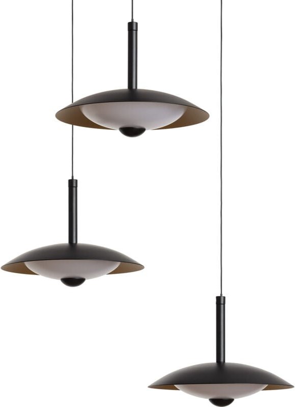 Efectoled - LED-Pendelleuchte 24W Metall cct Wählbar Shirak 3 Strahler Schwarz