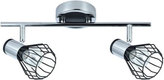 Fabrilamp - akunadecor Wandleuchte De Badezimmer Mateo 2 Strahler Chrom/schwarz