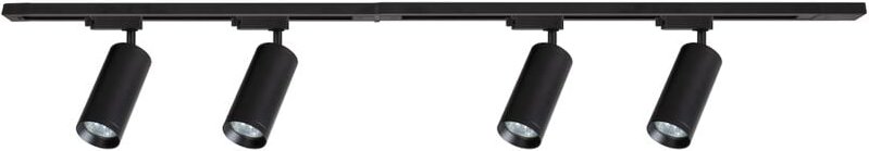 Mica Schienenset Schwarz 4xGU10 1,5m