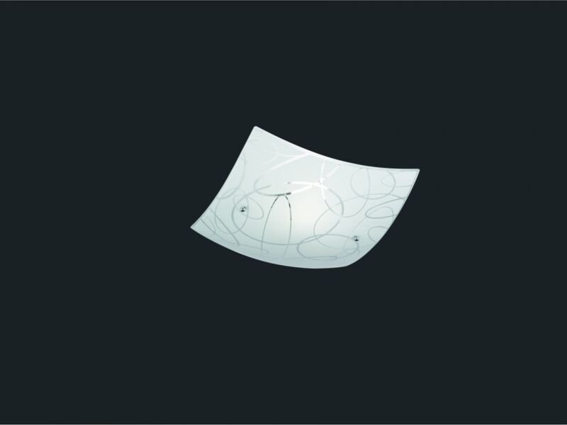 Spirelli Square Deckenleuchte 1xE27 Glas mit dekorativen Kreisen 30x30 cm Trio Lighting