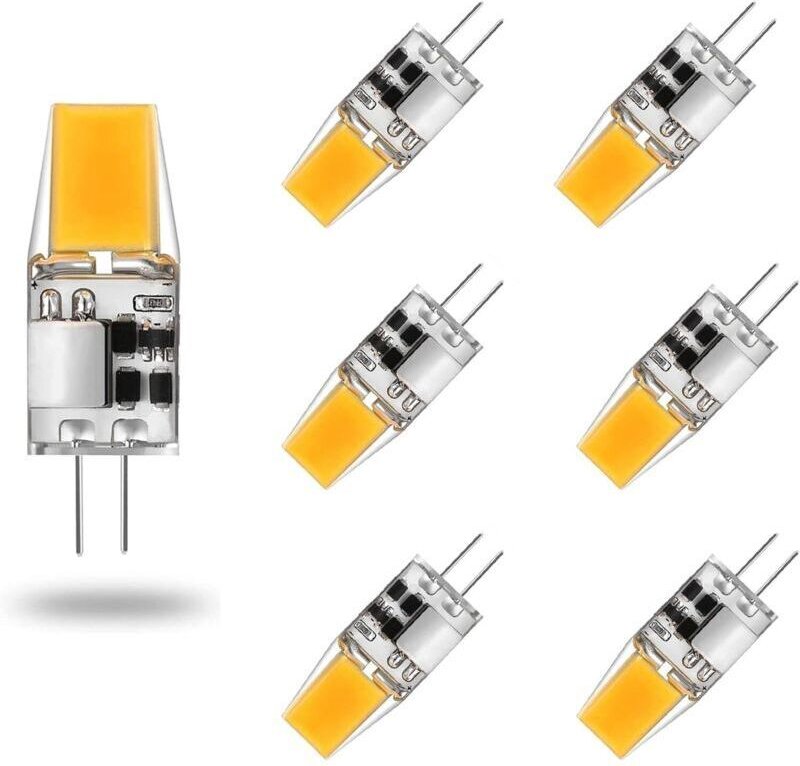 G4 LED-Lampe, 12 V AC/DC, 5 W, warmweiß (3000 K), entspricht einer 50-W-Halogenlampe, 360°-Abstrahlwinkel, flimmerfrei, ...