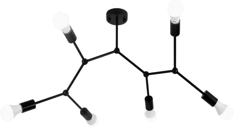 Toolight - metall deckenlampe loft APP737-6C black