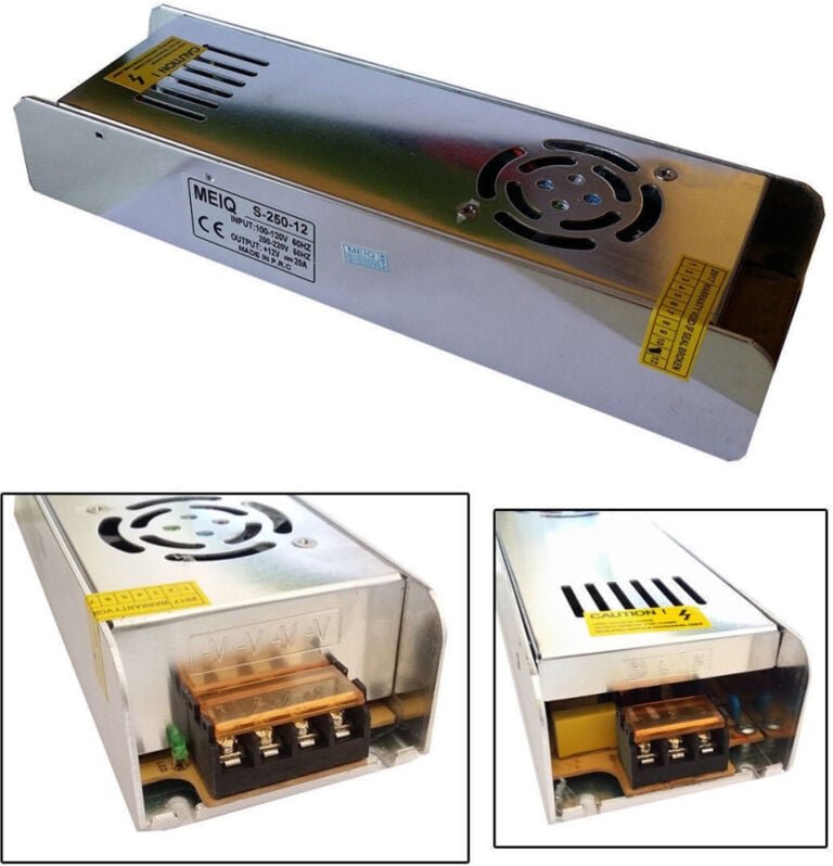 Trade Shop Traesio - Trade Shop - 220V-12V schlankes stabilisiertes netzteil transformator 20A 250W trimmer 20A 12V -