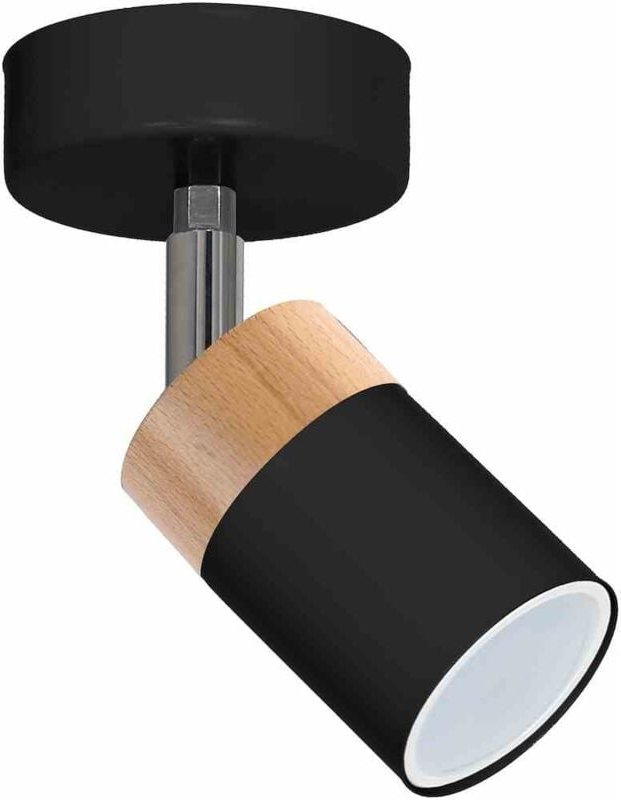 JOKER SCHWARZ/HOLZ Wandleuchte 1xGU10