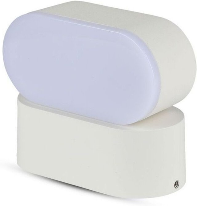 V-TAC VT-816 5W LED Wandleuchte weiß drehbarer Kopf ovale Wandleuchte Naturweiß 4000K IP65 - SKU 218287