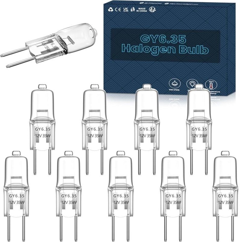 g6.35 LED 35 W 12 V Halogenlampe, dimmbar, Niederspannung, 12 V, GY6.35-Sockel, Warmweiß 2700 K, Halostar-Beleuchtung, 3...