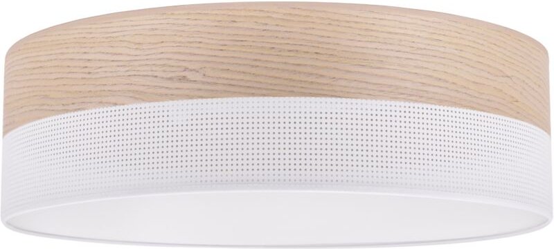 Holz Plexiglas Deckenleuchte Weiss 50cm Klassische Eiche