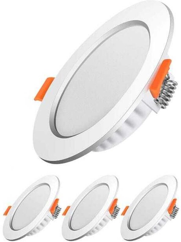 3x LED Einbaustrahler 6W – Deckenstrahler Rund 4000K