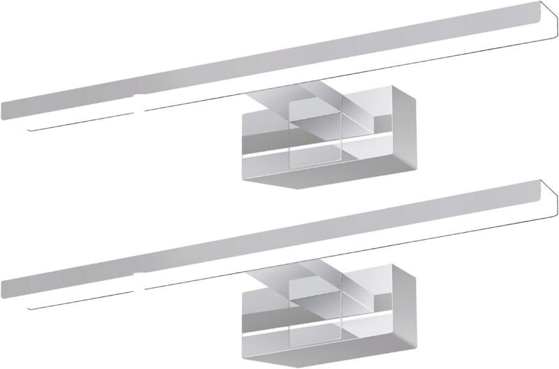 Led Spiegelleuchte Bad Spiegellampe - 6W Badleuchte Wand 30CM Wandlampe Badezimmer Wasserdicht IP44 Wandleuchte Chrom Mo...