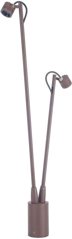 Forlight - Fint baliza doble marrón con led blanco cálido 3000K