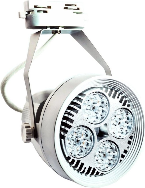 Trade Shop Traesio - Trade Shop - Track Light mit Lampe par 40 Watt wasser E27 mit Lampenhalter - Weiß