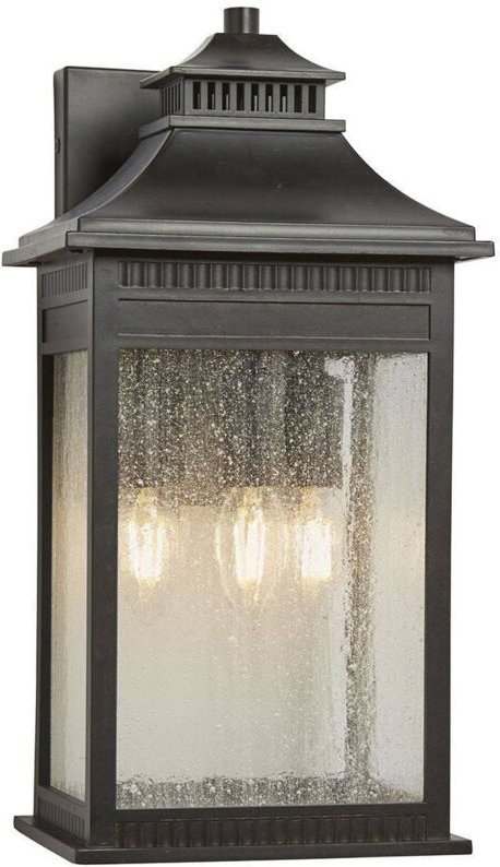 Elstead - Livingston - 3 leichte große Wandlaterne - Imperial Bronze Finish, E14