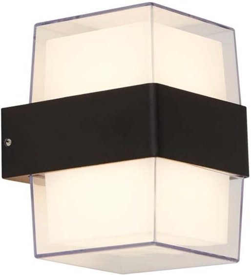 Searchlight - Wandleuchte Außenlampe Fassadenleuchte led Up Down schwarz weiß Hauswandlampe