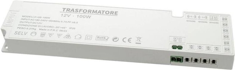 Trade Shop - schlankes netzteil 100 watt stromtransformator 12V led-lichtstreifen QS-100W -