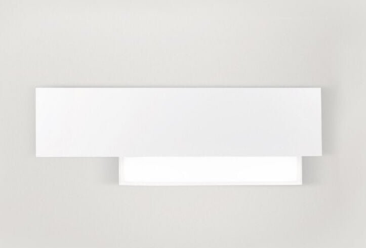 Doha - 15W moderne LED-Wandleuchte - Weißes Aluminium, 3000K warmes Licht, 1270lm, doppelt satinierter Diffusor, IP20, L...