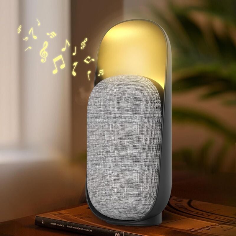 3-in-1-Nachtlicht + Bluetooth-Lautsprecher + Weißrauschgenerator, Nachttischlampe mit verstellbarem Bluetooth-Lautsprech...
