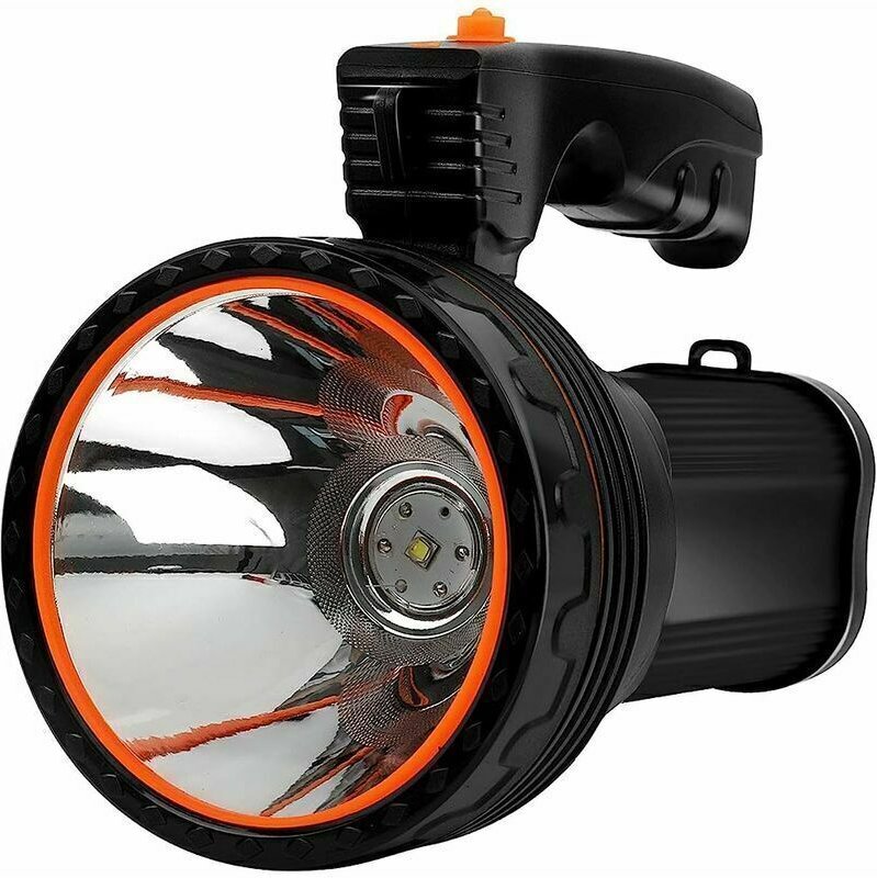 Superheller, wiederaufladbarer LED-Scheinwerfer. Tragbare Taschenlampe mit 9000 mAh Kapazität und Powerbank-Funktion, wa...