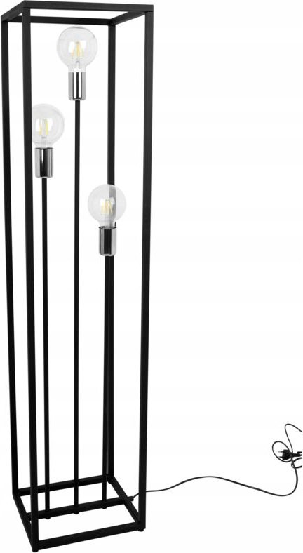 Schwarze Metall-Stehlampe 130 Cm