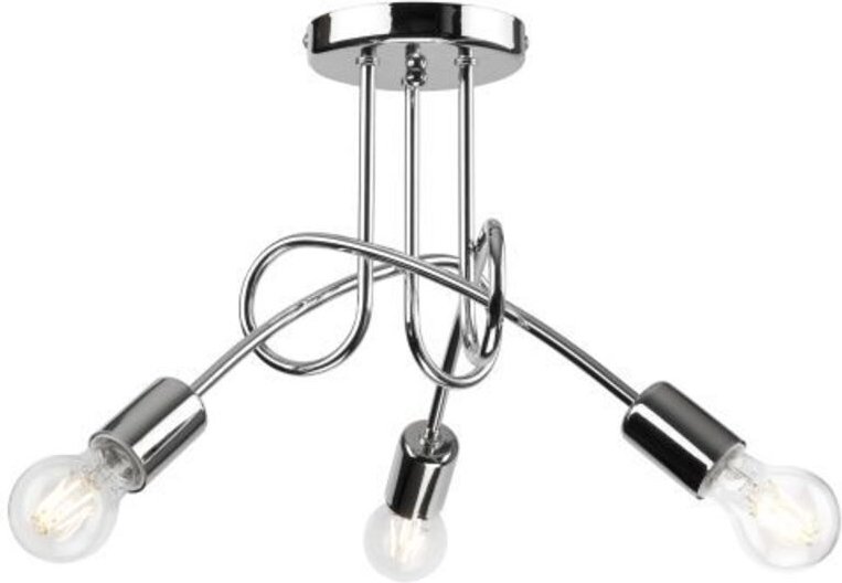 Licht-erlebnisse - Deckenleuchte E27 3-flammig Chrom Metall Modern Deckenlampe