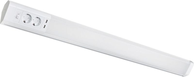 Elektra - led Unterbauleuchte mit Steckdosen und USB-Anschlüsse 15W 4000k weiß
