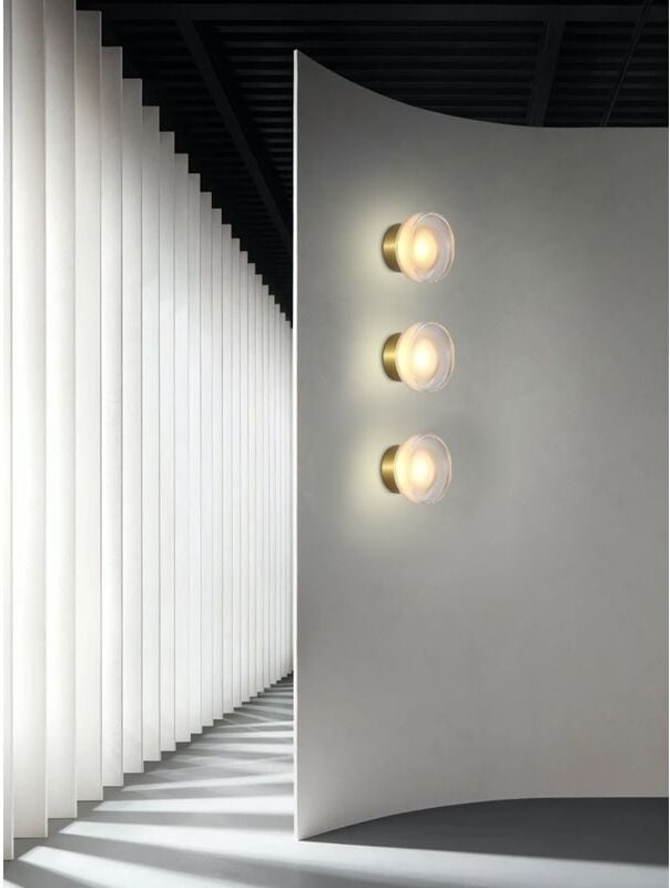 3er Set Moderne led Wandleuchte Runde Wandlampe Kreative Golden Wandbeleuchtung Warmweißes Licht Ø13.5cm