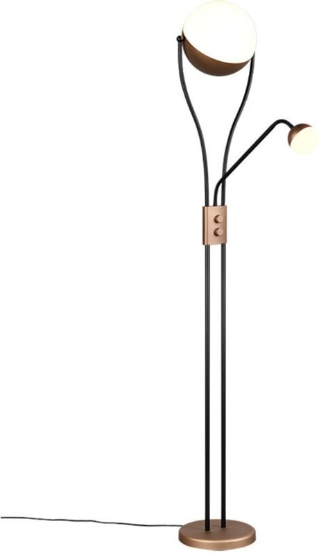 LED Stehlampe Standleuchte Bürolampe Metall Dimmbar getrennt schaltbar H 180 cm