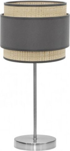 Kandy hohe tischlampe 1xe27 natur/grau 67x30x30 cm