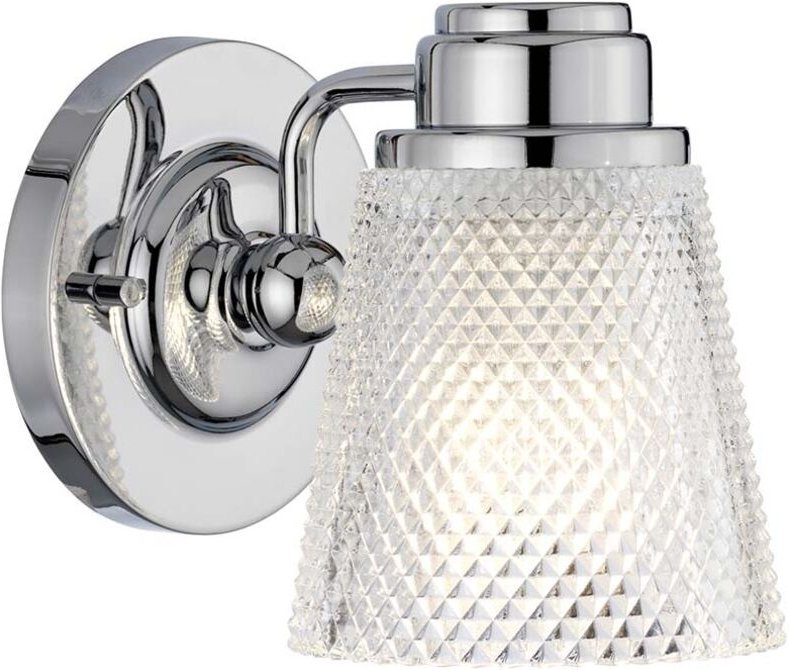 Hudson 1 Light Wandleuchte Chrom poliert IP44