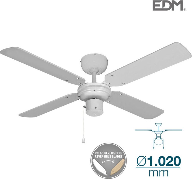 Thumbnail - EDM - Deckenventilator Modell baltico white Leistung: 50w Flügel: ø102cm